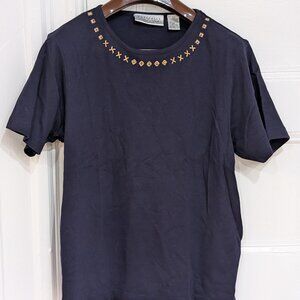 Portraits Northern Lights Vintage Dark Blue Shirt S/P Short Sleeves